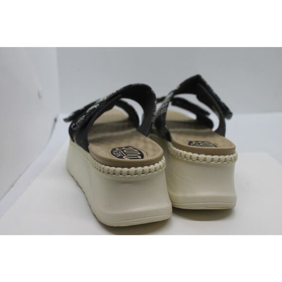 Hey Dude Black Whipstitch Delray Platform Slides sz 7 M - Picture 4 of 5